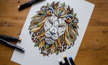 Эскиз для Витражного панно.